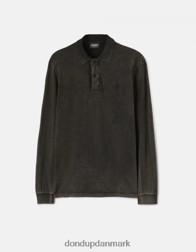 regular fit jersey poloshirt Mænd 0XD0D0803 sort DONDUP beklædning