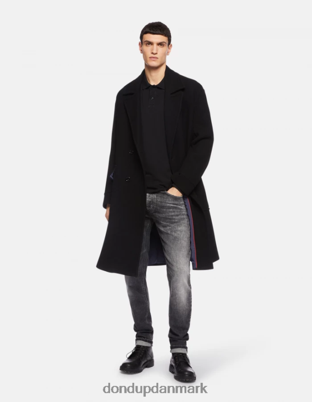 regular fit pique poloshirt Mænd 0XD0D0809 sort DONDUP beklædning