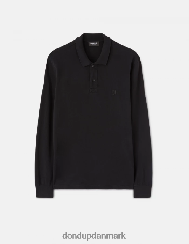 regular fit pique poloshirt Mænd 0XD0D0809 sort DONDUP beklædning