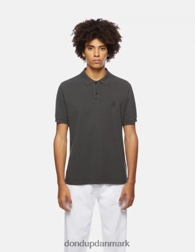 regular fit pique poloshirt Mænd 0XD0D0820 asfalto DONDUP beklædning
