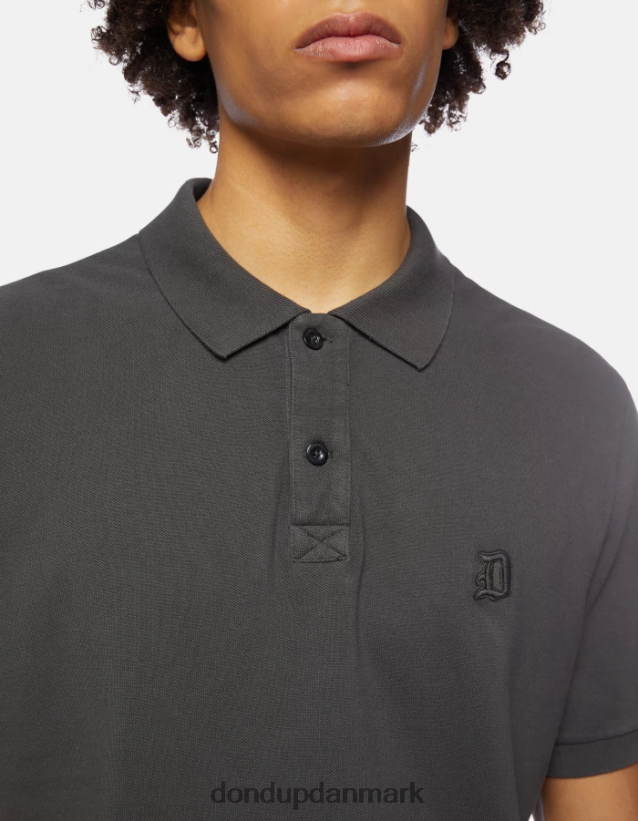 regular fit pique poloshirt Mænd 0XD0D0820 asfalto DONDUP beklædning