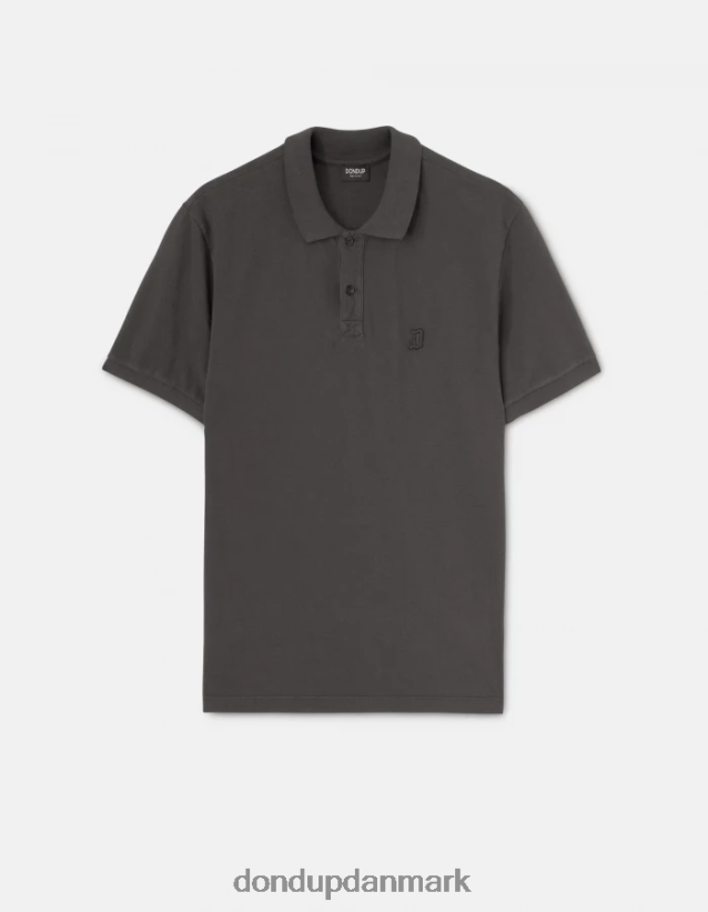 regular fit pique poloshirt Mænd 0XD0D0820 asfalto DONDUP beklædning