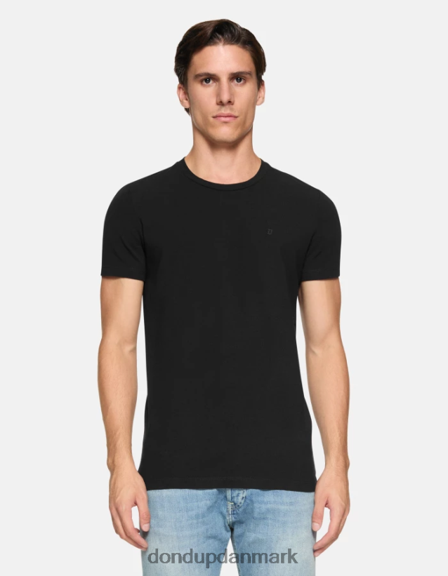 slim fit jersey t-shirt Mænd 0XD0D0791 sort DONDUP beklædning