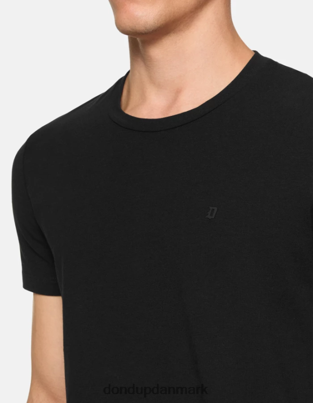 slim fit jersey t-shirt Mænd 0XD0D0791 sort DONDUP beklædning