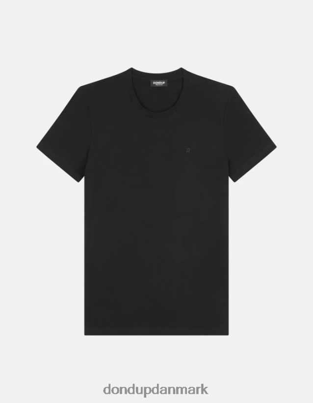slim fit jersey t-shirt Mænd 0XD0D0791 sort DONDUP beklædning