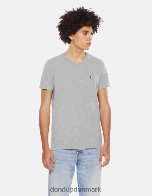 slim fit jersey t-shirt Mænd 0XD0D0792 grå DONDUP beklædning