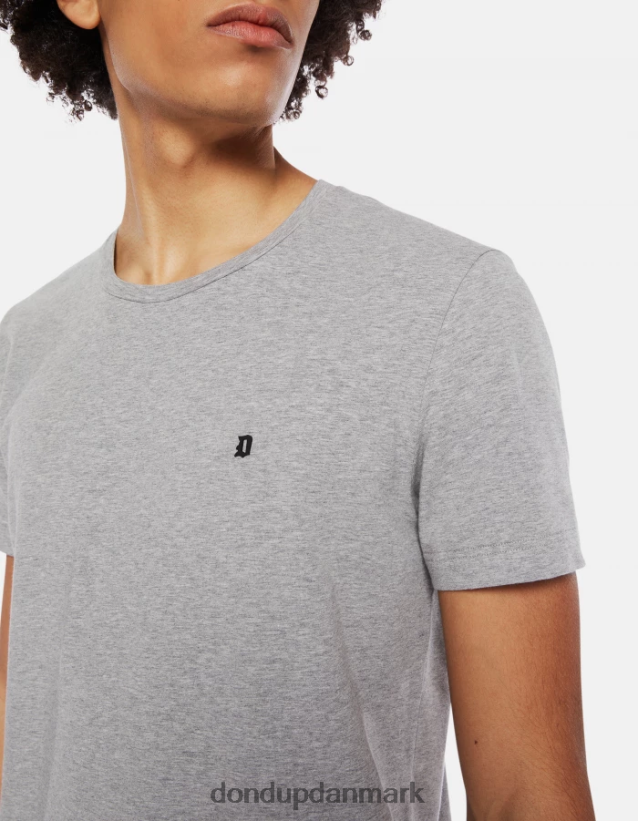 slim fit jersey t-shirt Mænd 0XD0D0792 grå DONDUP beklædning