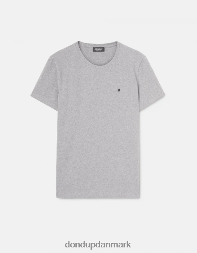 slim fit jersey t-shirt Mænd 0XD0D0792 grå DONDUP beklædning