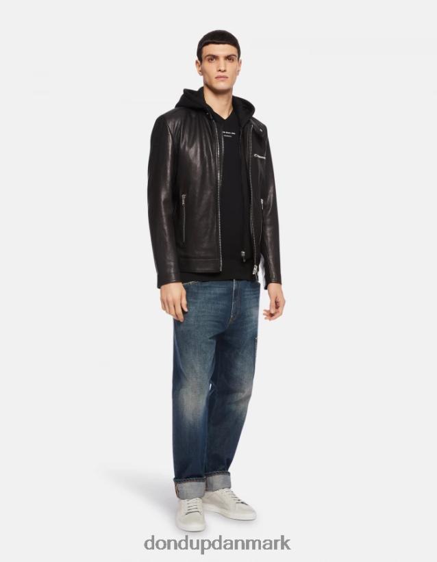 slim fit jersey t-shirt Mænd 0XD0D0811 sort DONDUP beklædning