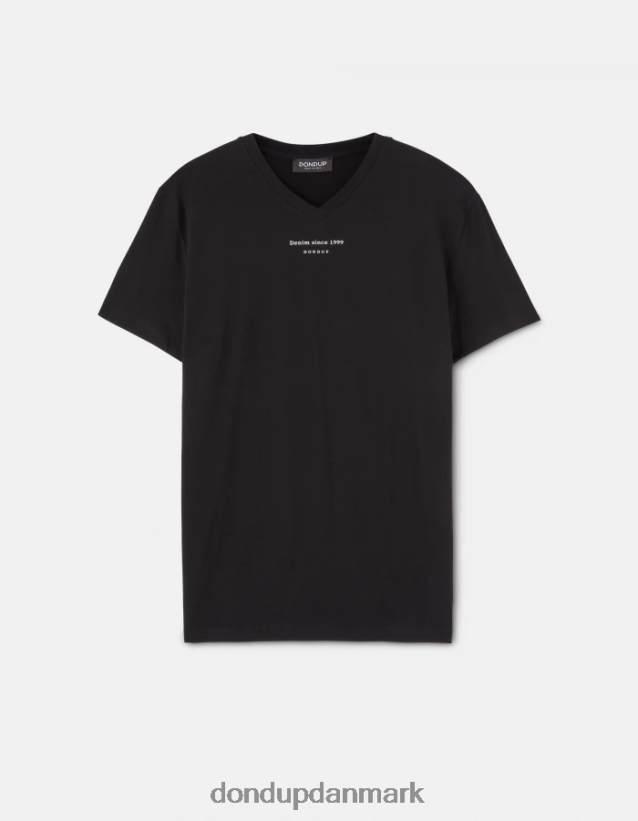 slim fit jersey t-shirt Mænd 0XD0D0811 sort DONDUP beklædning