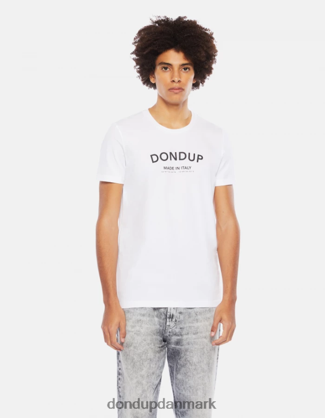 slim fit jersey t-shirt Mænd 0XD0D0818 hvid DONDUP beklædning