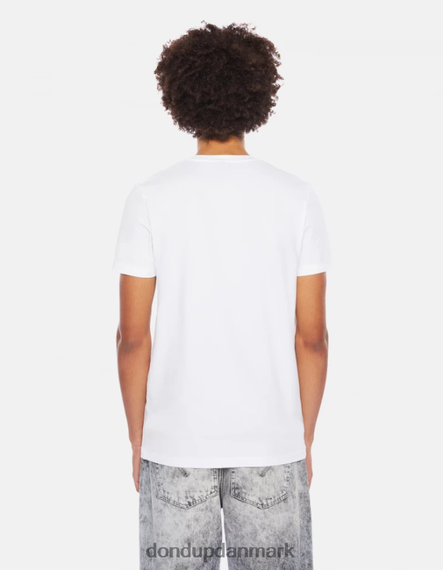slim fit jersey t-shirt Mænd 0XD0D0818 hvid DONDUP beklædning