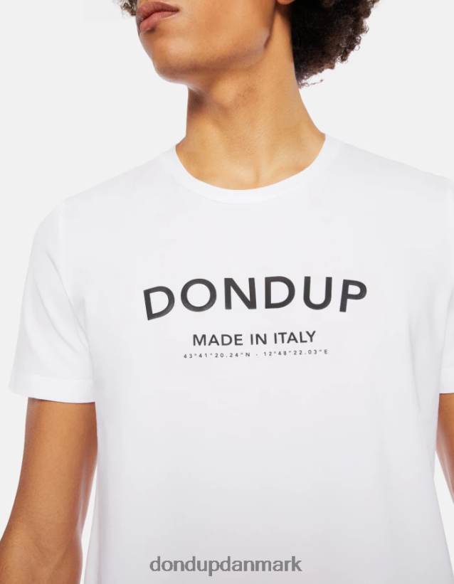 slim fit jersey t-shirt Mænd 0XD0D0818 hvid DONDUP beklædning