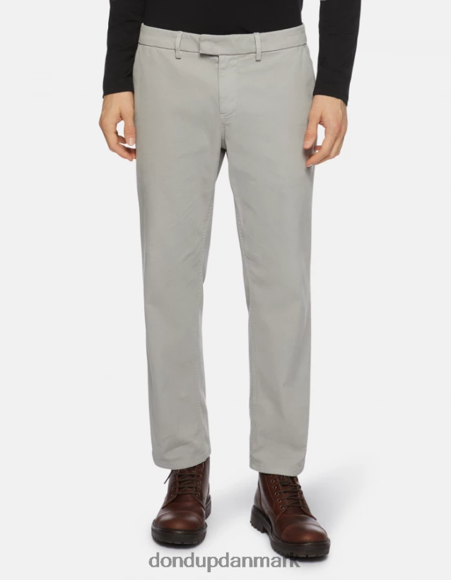pablo bukser i bomuld med almindelig pasform Mænd 0XD0D0712 lysegrå DONDUP beklædning
