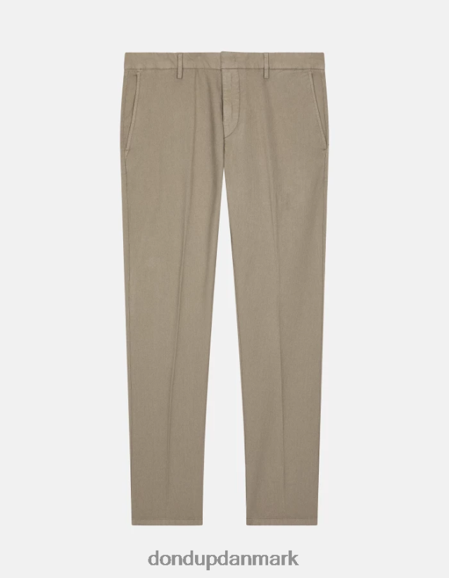 ral bomuldsbukser med normal pasform Mænd 0XD0D0697 taupe DONDUP beklædning