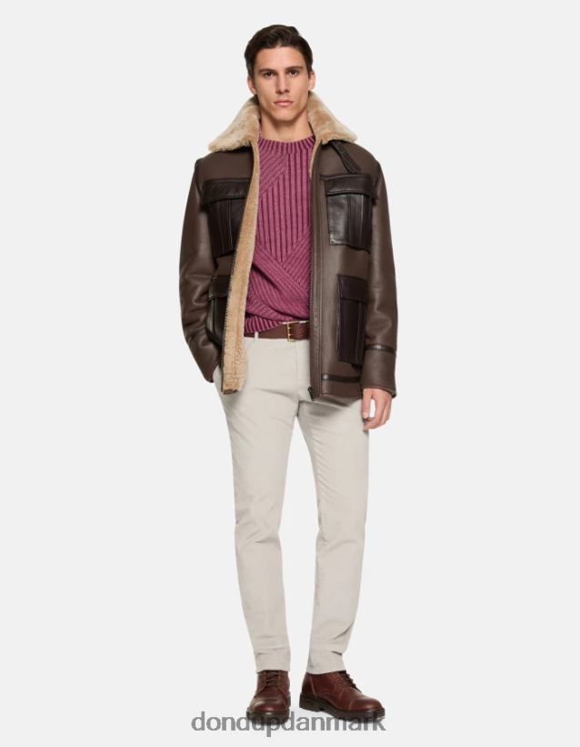 spiritissimo fløjlsbukser med normal pasform Mænd 0XD0D0718 lysegrå DONDUP beklædning