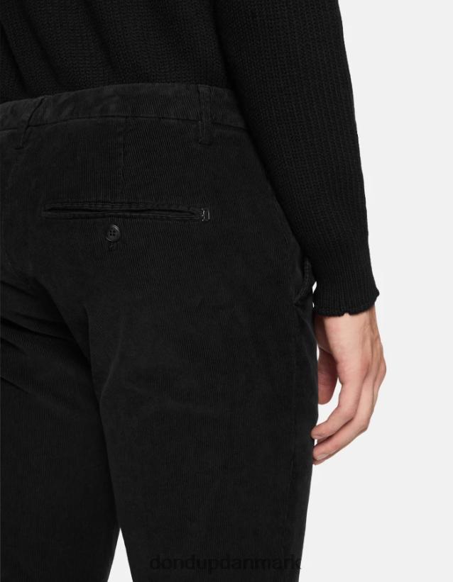 spiritissimo fløjlsbukser med normal pasform Mænd 0XD0D0721 sort DONDUP beklædning