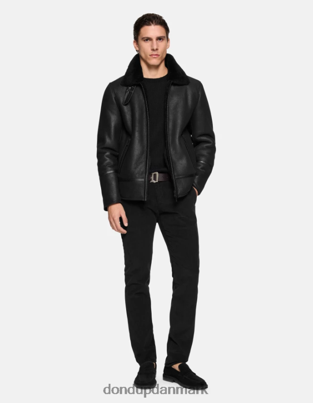 spiritissimo fløjlsbukser med normal pasform Mænd 0XD0D0721 sort DONDUP beklædning