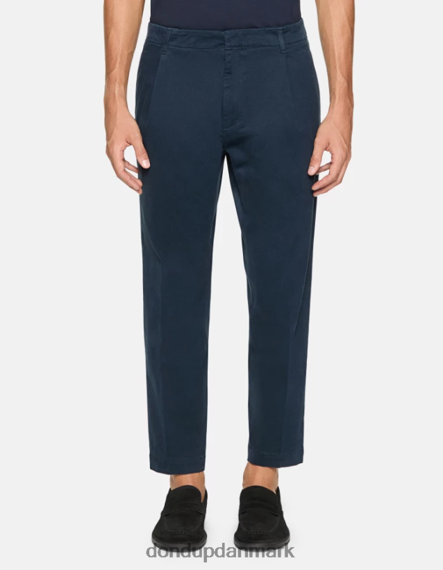 ben bukser i bomuld, der passer til gulerod Mænd 0XD0D0716 Marine blå DONDUP beklædning