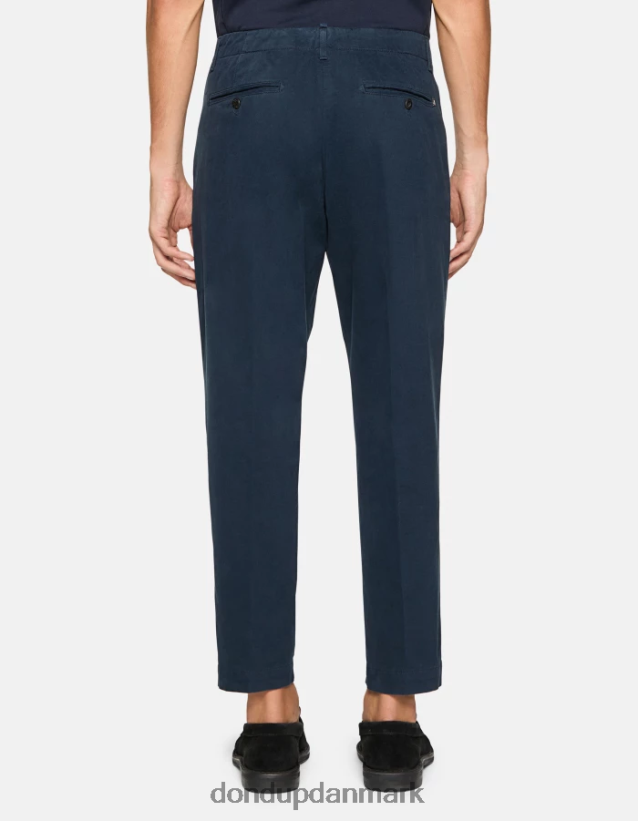 ben bukser i bomuld, der passer til gulerod Mænd 0XD0D0716 Marine blå DONDUP beklædning