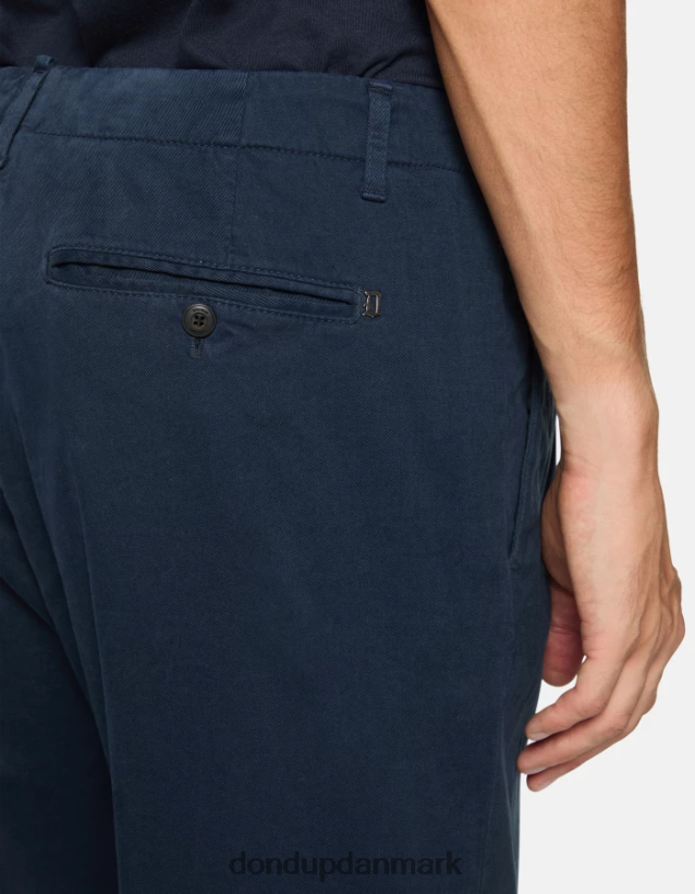 ben bukser i bomuld, der passer til gulerod Mænd 0XD0D0716 Marine blå DONDUP beklædning