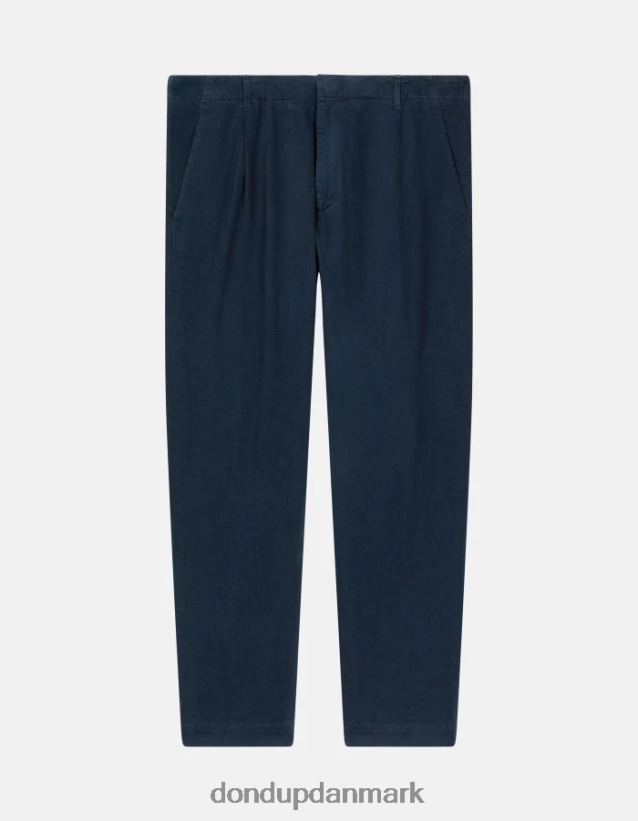 ben bukser i bomuld, der passer til gulerod Mænd 0XD0D0716 Marine blå DONDUP beklædning
