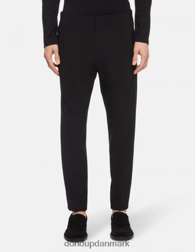 ben gulerods-fit uldbukser Mænd 0XD0D0706 sort DONDUP beklædning