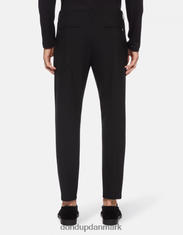 ben gulerods-fit uldbukser Mænd 0XD0D0706 sort DONDUP beklædning