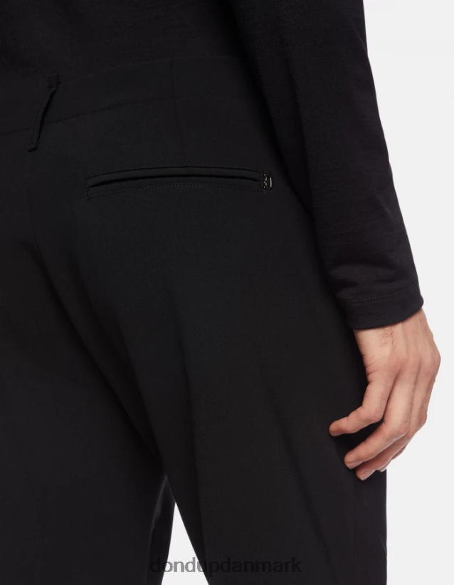 ben gulerods-fit uldbukser Mænd 0XD0D0706 sort DONDUP beklædning