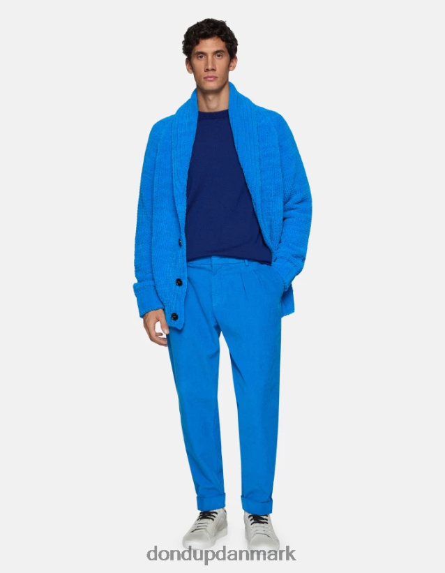 oscar gulerods-fit fløjlsbukser Mænd 0XD0D0737 turkis DONDUP beklædning