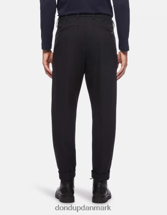 oscar gulerods-fit uld-blanding bukser Mænd 0XD0D0759 Marine blå DONDUP beklædning