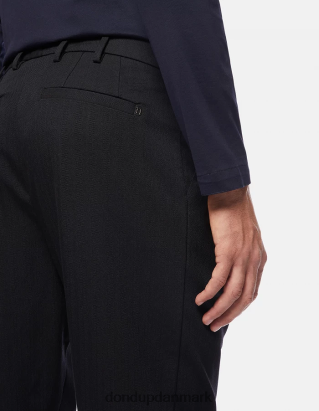 oscar gulerods-fit uld-blanding bukser Mænd 0XD0D0759 Marine blå DONDUP beklædning