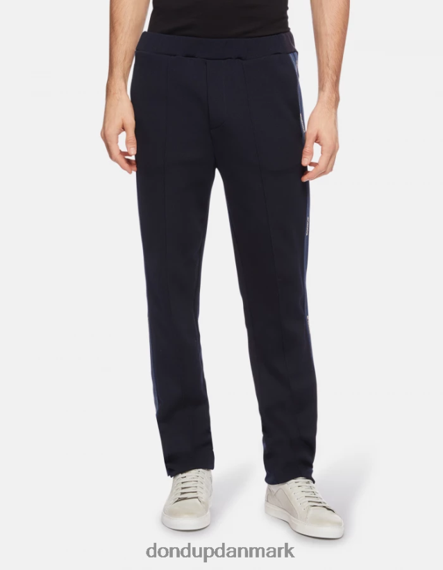almindelige fleece joggere Mænd 0XD0D0754 Marine blå DONDUP beklædning