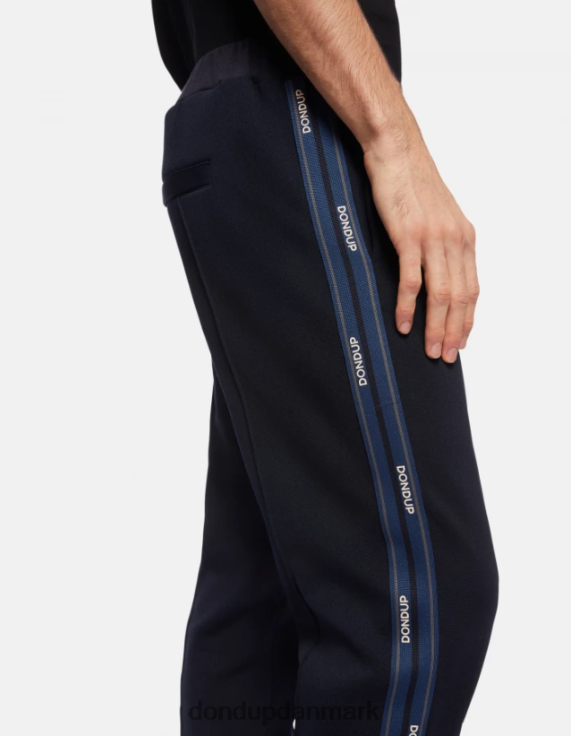 almindelige fleece joggere Mænd 0XD0D0754 Marine blå DONDUP beklædning