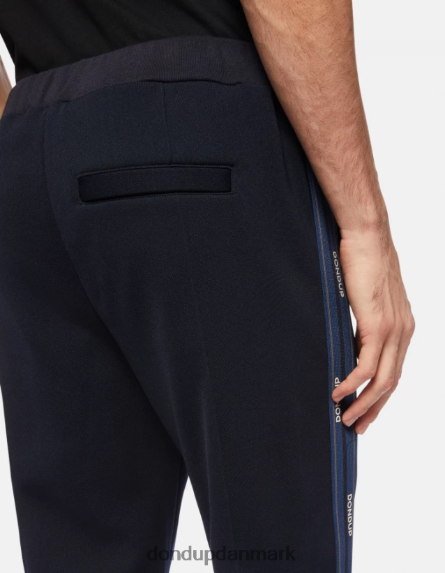 almindelige fleece joggere Mænd 0XD0D0754 Marine blå DONDUP beklædning