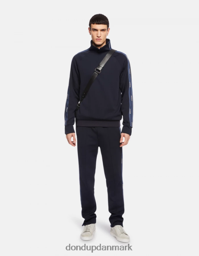 almindelige fleece joggere Mænd 0XD0D0754 Marine blå DONDUP beklædning
