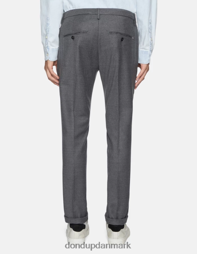 gaubert flannelbukser med smal pasform Mænd 0XD0D0784 grå DONDUP beklædning