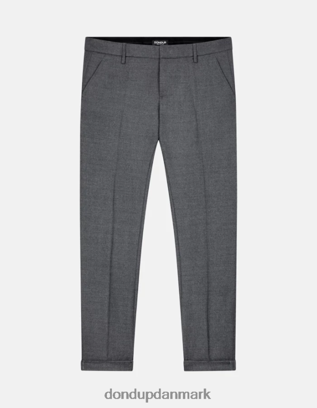 gaubert flannelbukser med smal pasform Mænd 0XD0D0784 grå DONDUP beklædning