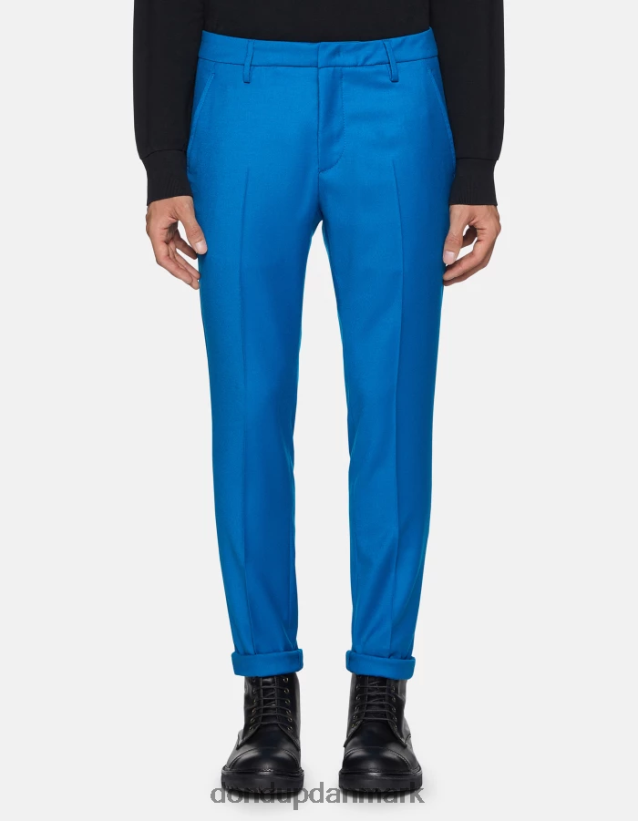 gaubert flannelbukser med smal pasform Mænd 0XD0D0785 turkis DONDUP beklædning