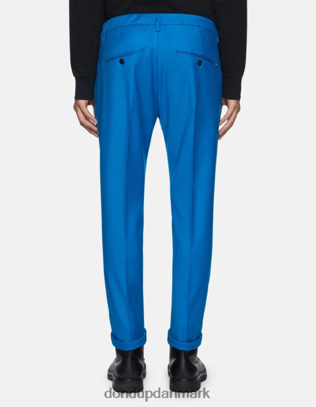gaubert flannelbukser med smal pasform Mænd 0XD0D0785 turkis DONDUP beklædning