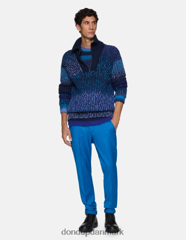 gaubert flannelbukser med smal pasform Mænd 0XD0D0785 turkis DONDUP beklædning