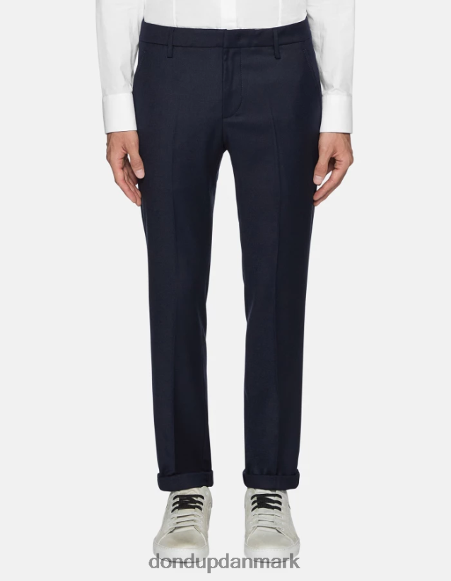 gaubert flannelbukser med smal pasform Mænd 0XD0D0786 Marine blå DONDUP beklædning