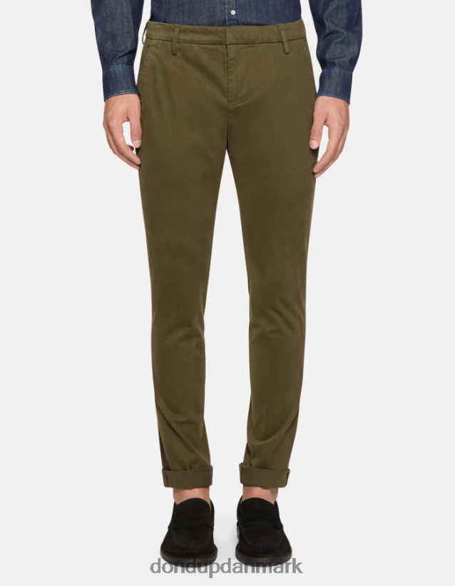 gaubert slim fit bomuldsbukser Mænd 0XD0D0683 militærgrøn DONDUP beklædning