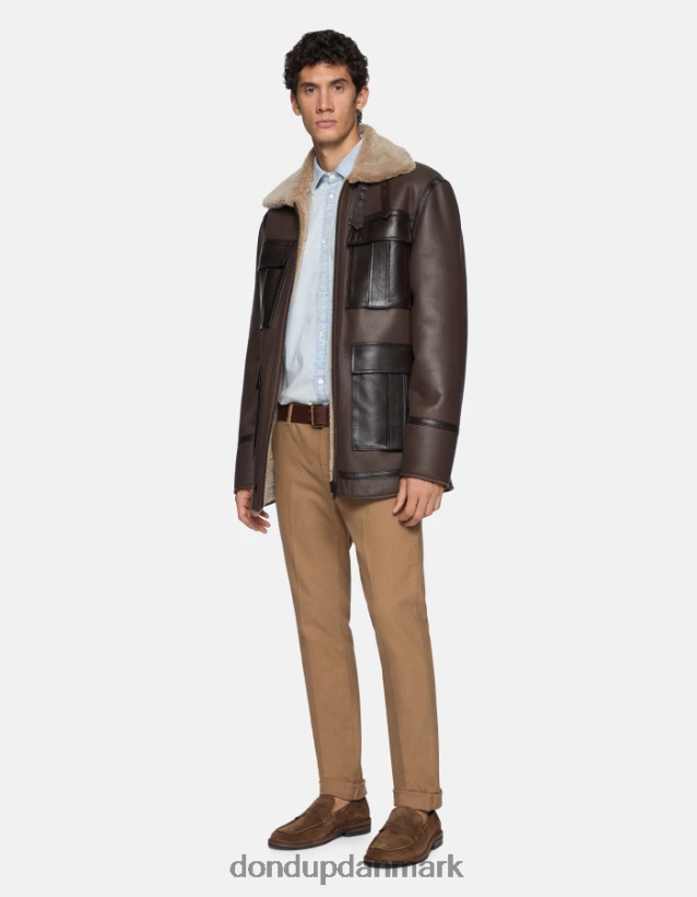 gaubert slim fit bomuldsbukser Mænd 0XD0D0779 sand DONDUP beklædning