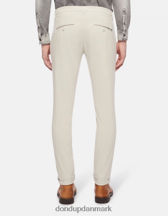 gaubert slim-fit bomuldsbukser med pile Mænd 0XD0D0722 gesso DONDUP beklædning