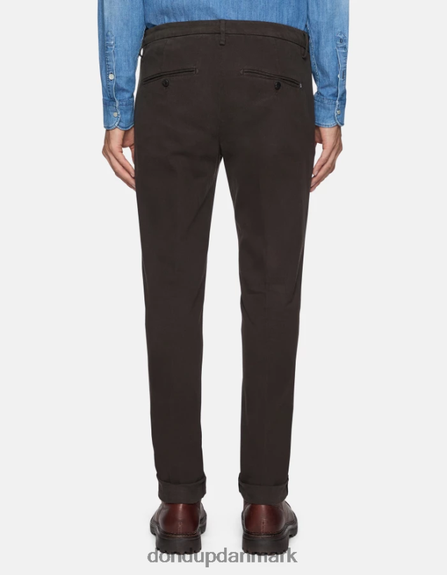 gaubert slim-fit bomuldsbukser med pile Mænd 0XD0D0724 castoro DONDUP beklædning