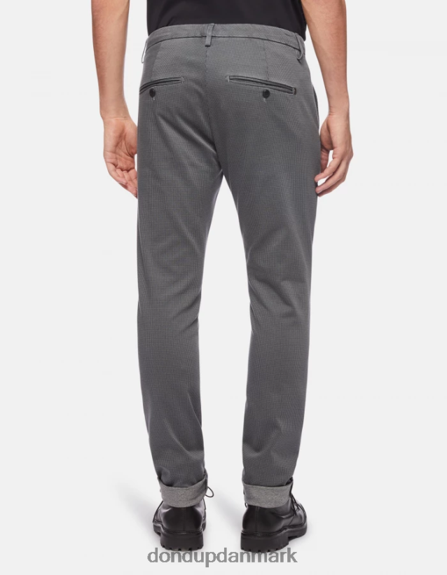 gaubert slim-fit bukser i trykt bomuld Mænd 0XD0D0773 grå DONDUP beklædning