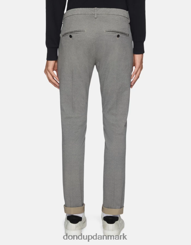 gaubert slim-fit bukser i trykt bomuld Mænd 0XD0D0782 corteccia DONDUP beklædning