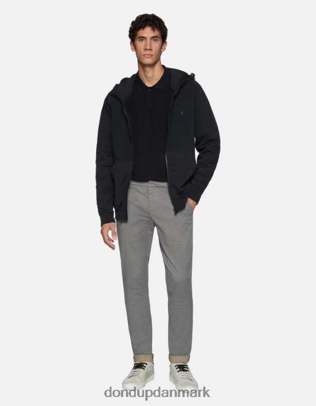 gaubert slim-fit bukser i trykt bomuld Mænd 0XD0D0782 corteccia DONDUP beklædning