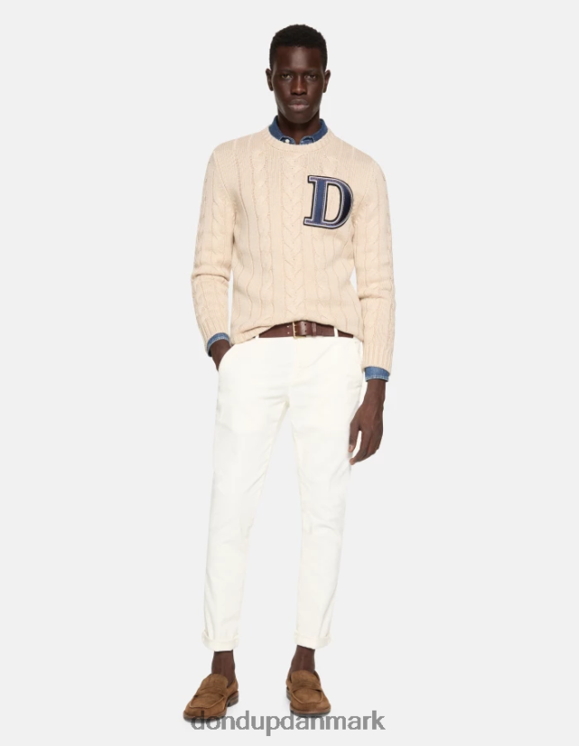 gaubert slim-fit fløjlsbukser Mænd 0XD0D0761 alabastro DONDUP beklædning